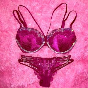 glitter bra and panty set